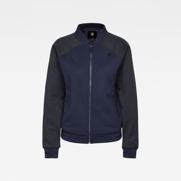 Női G-Star Xzula Sweat Bomber Jacket Kabát Sötétkék Magyarország | QV98PTP